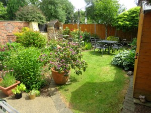 Beautiful Well Established Rear Garden With Water Feature